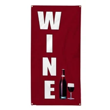 Vertical Vinyl Banner Multiple Sizes Wine Restaurant Bar Caf Advertisement