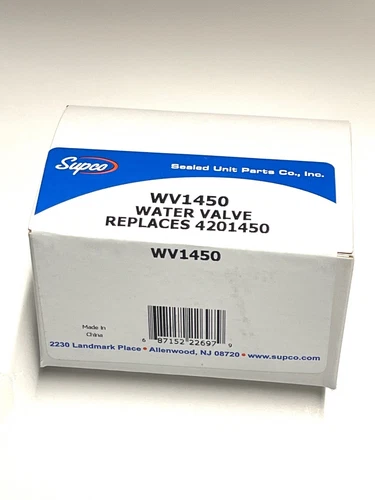 Genuine Supco WV1450 Refrigerator Water Valve for Sub Zero 4201450S 4201450