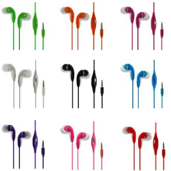3.5 mm Hands Free Headphones Headset With Mic. For Samsung Galaxy S5 S 5 Active