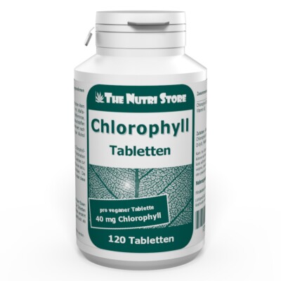 Chlorophyll 40 mg vegane Tabletten 120 Stk. für frischen Atem / Körpergeruch