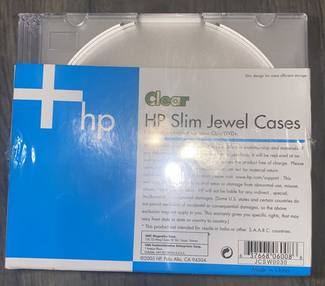 30 pack HP Clear Slim JEWEL Cases For CDs And DVDs JCSW0030 For Sale 30-pack-hp-clear-slim-jewel-cases-for-cds-and-dvds-jcsw0030-for-sale