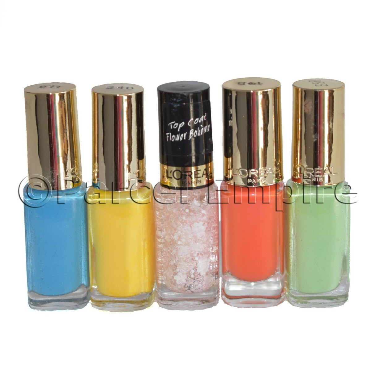 LOREAL Color Riche Nail Polish PASTEL Orange Yellow Blue Green Top Coat 5ML
