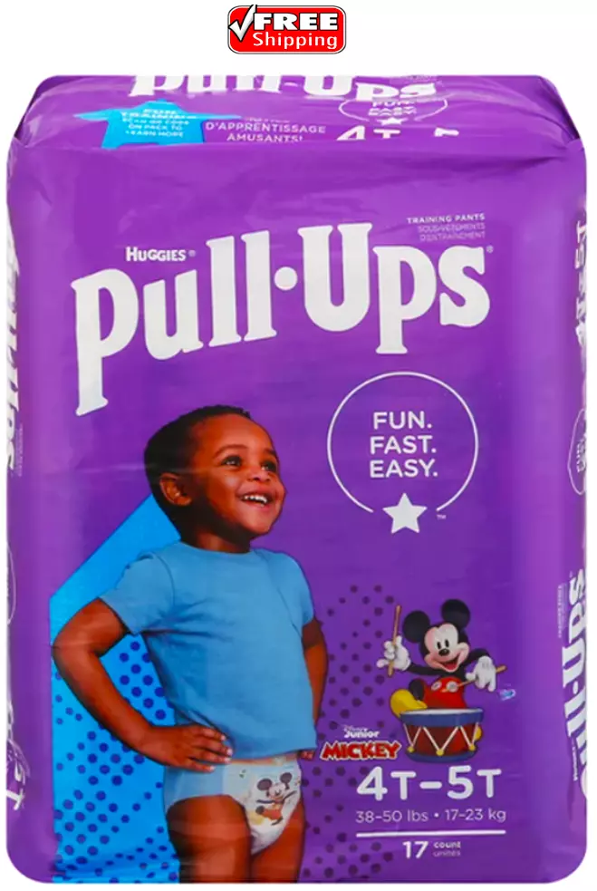 Huggies Pull-Ups Disney Junior Mickey Boys Training Pants 4T-5T, 38-50 lbs.  17Ct