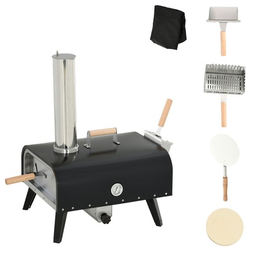 Outdoor Pizza Oven with Rotating Stone 12" Wood Fired Pizza Maker - Picture 4 of 11
