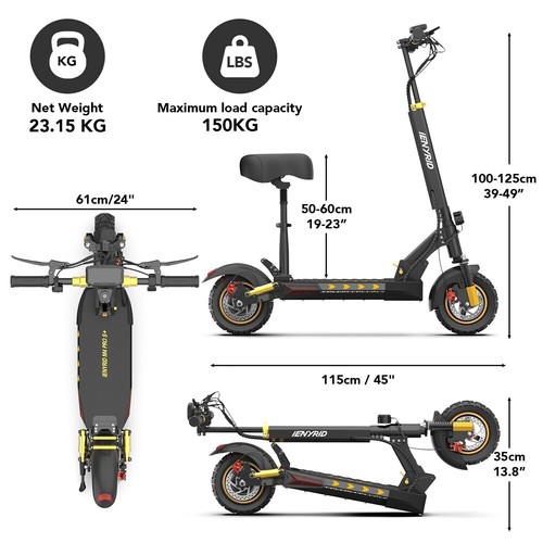 Electric Scooter for Adult 800W Motor 28MPH 48V 12.5AH Folding Fast Escooter US. - Picture 5 of 13