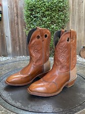 Durango Brown Leather Western Roper Boots Mens Size 10.5 D Made In USA