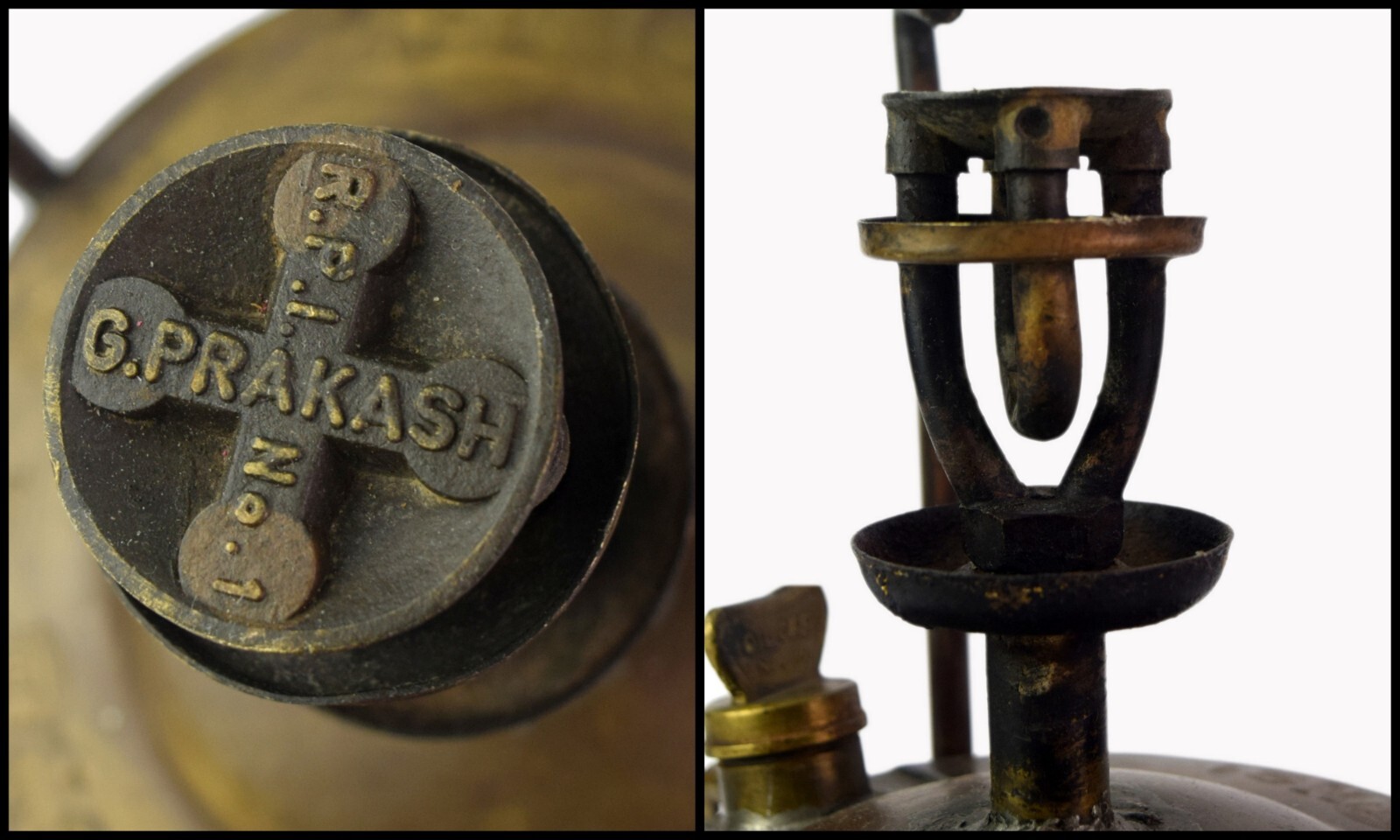 Old Indian Primax Brand Iron Kerosene Pressure Stove With Brass Tank. G66-1257