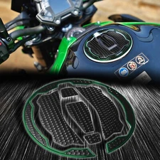 Gas Tank Fuel Cap Cover Guard Pad Ninja ZX6R 650/400/Z650/Z900 Dark Green/Black