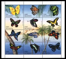 UGANDA 1424 - Butterflies of Uganda "Souvenir Sheet" (pb63920)