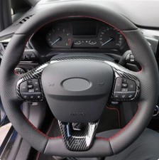 Kit 2 Inserti Adesivi per Volante Ford Fiesta MK8 con Logo ST Carbonio