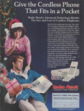 The Cordless Phone That Fits in a Pocket Radio Shack ET-415 ad 1984 FC