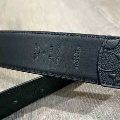 ❤️❤️IN SEARCH OF COACH EMBOSSED STUDDED BELT BLACK SIZE SMALL OR MEDIUM IN SEARCH OF COACH EMBOSSED STUDDED BELT BLACK SIZE SMALL OR  main image 2