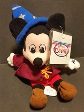 The Disney Store Bean Bag Plush Sorcerer Mickey Mouse