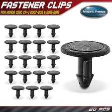 20Pcs 7mm Stem Nylon Front Fender Cowl&Dash Retainer Clips for Honda Civic CR-V