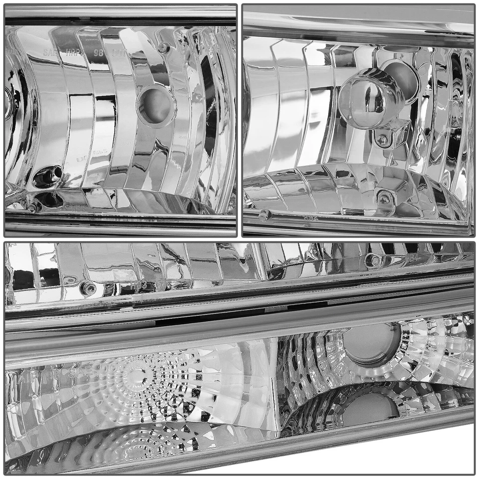 PARA CHEVY S10/BLAZER 1998-2004 FARO CROMADO/CLARO + LUZ DE SEÑAL DE PARACHOQUES Foto 3 de 4