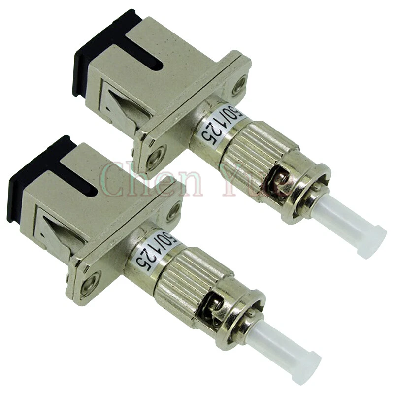 2pcs SC Female-ST Male Optical Adapter ST-SC flange Coupler Multimode MM 50/125 - Image 2 of 4