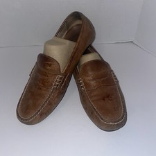 Polo Ralph Lauren Wes Size 10.5 Brown Leather Driving Moccasin Penny Loafers