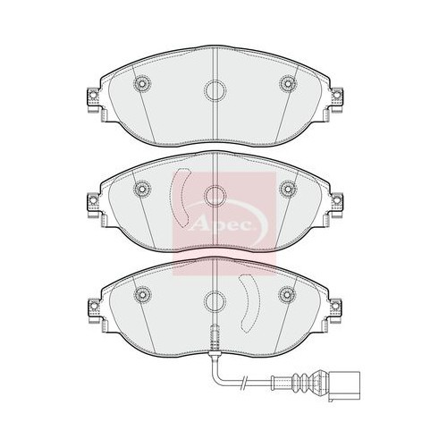 VW Sharan 7N1 7N2 2010-2022 BremsbeläGe Vorne Apec ATE (R90)-image