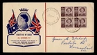 DR WHO 1947 AUSTRALIA FDC PRINCESS ELIZABETH BLOCK GEELONG R75722