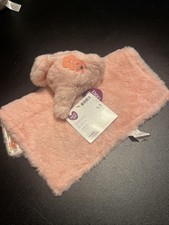Parents Choice Pink Elephant blanket lovey Plush Satin Floral Security Soft Toy