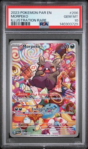 2023 POKEMON PAR EN-PARADOX RIFT ILLUSTRATION RARE #206 MORPEKO PSA 10