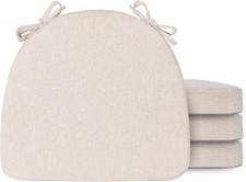 Chair Cushions for Dining Chairs with Ties Removable Cover Non-Slip Bottom U Sha