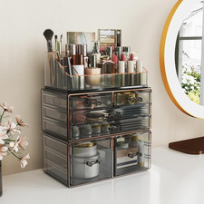 3-Tier 6-Drawer Makeup Organizer Countertop Cosmetic Organizer for Dresser and V