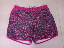 Columbia Girls Shorts XL 18/20 Pink Multi Pattern Omni-Shade Board Shorts Swim
