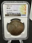 1880-S Morgan Silver Dollar NGC MS64 $1 Eye Candy Series 1 Toner