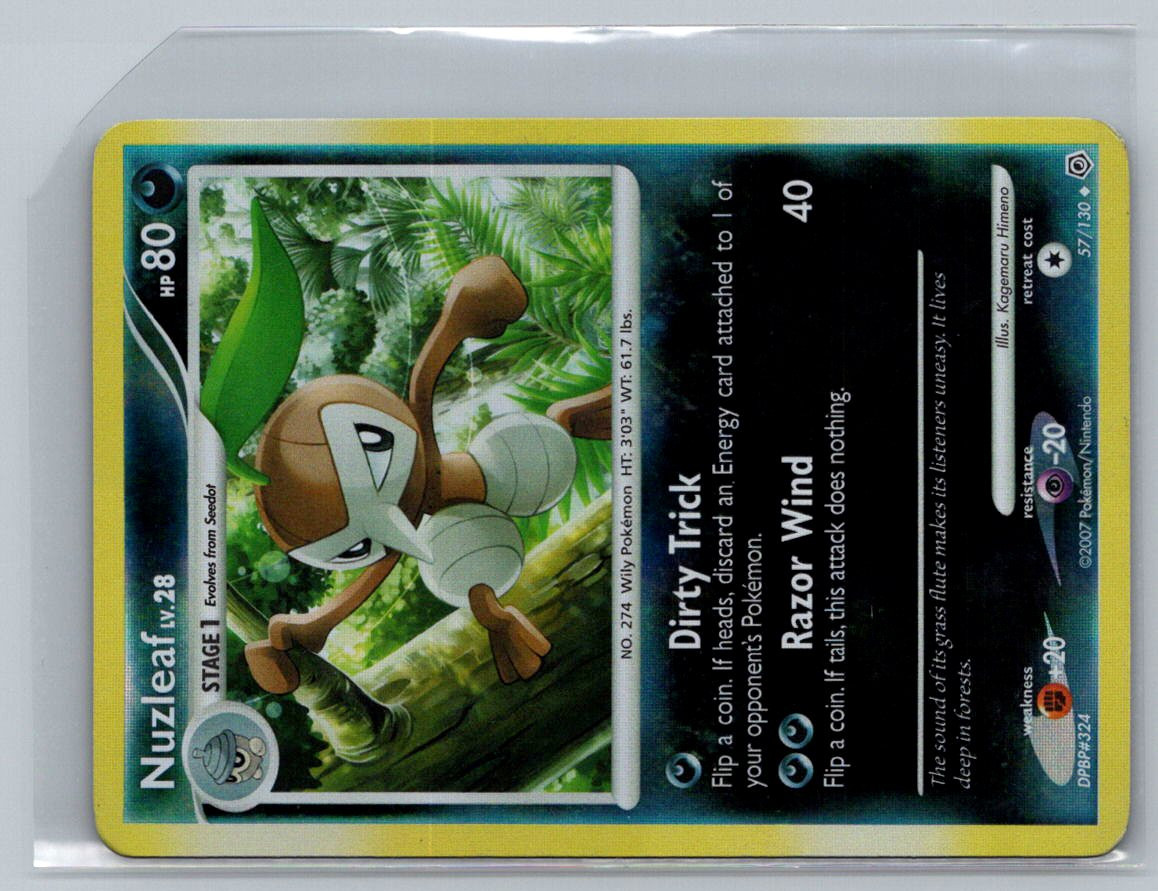 Diamond and Pearl #57/130 Nuzleaf Reverse Holo