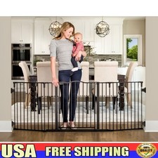 Super Wide Baby Safety Gate Adjustable Configurable Walkthrough Kids Pets New