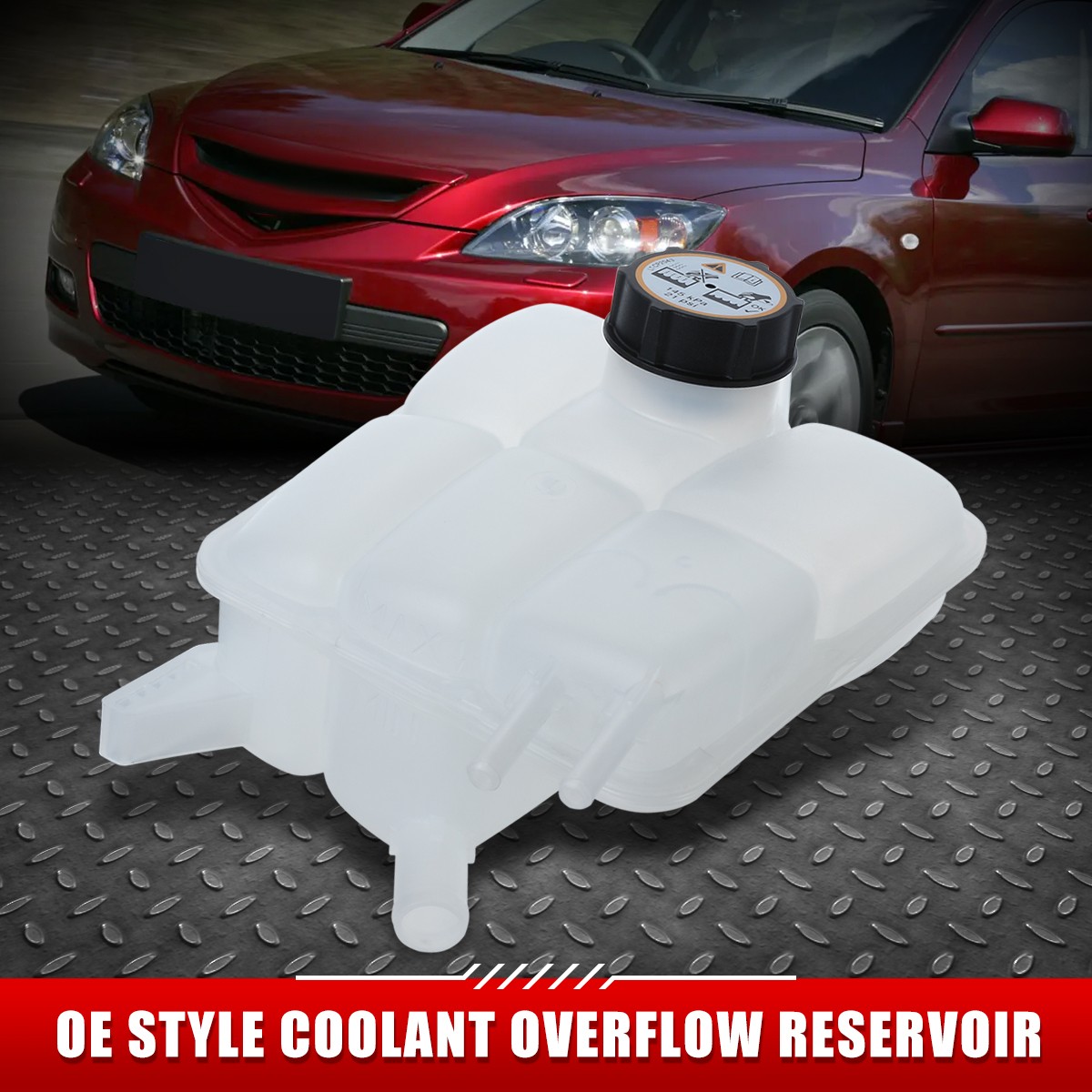 Coolant Recovery Kit - Compatible With 2004 - 2013 Mazda 3 Sedan Naturally Aspirated 2005 2006 2007 2008 2009 2010 2011 2012