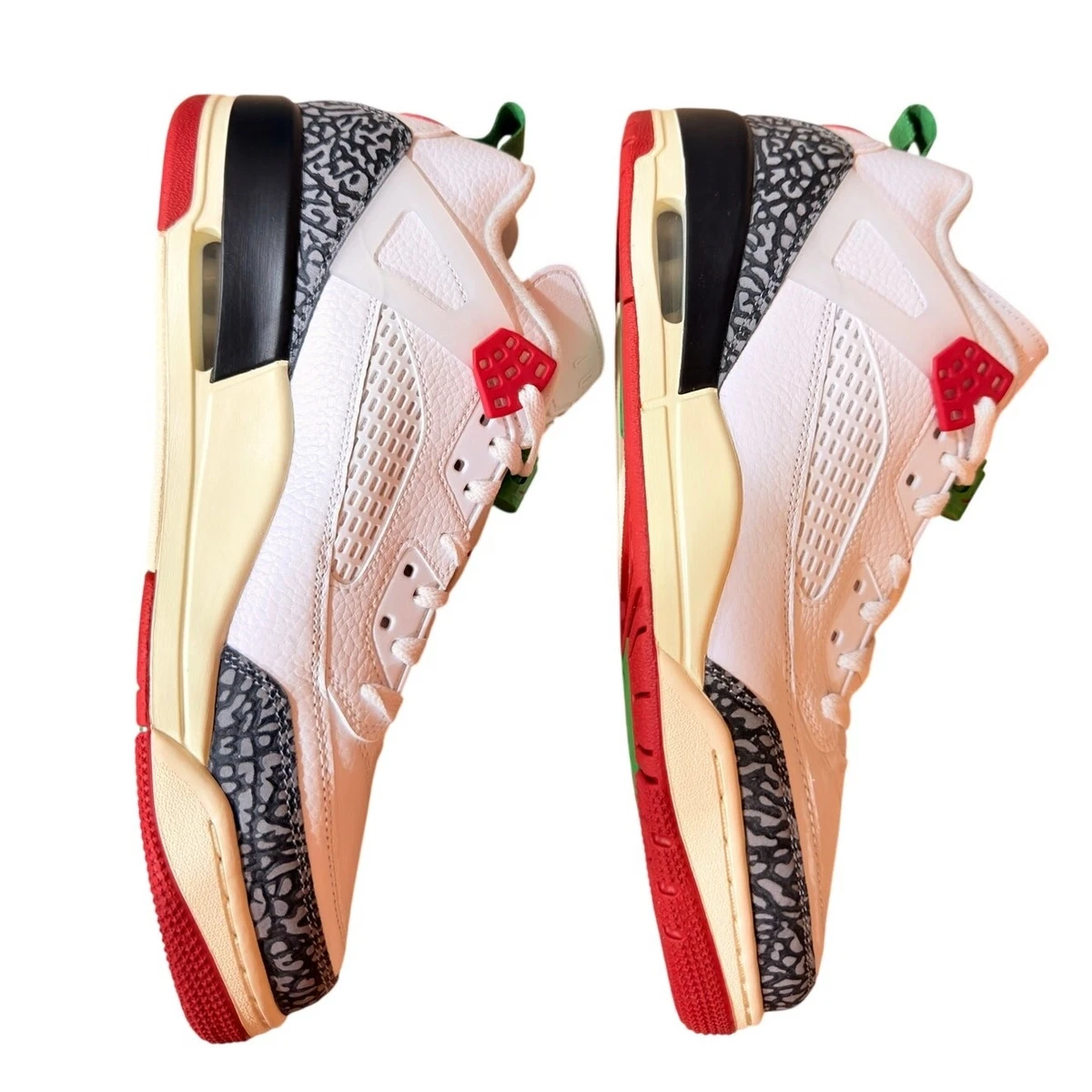 Jordan Spizike Low SE Do The Right Thing IM7425-100 Weiß Rot Herren 11,5 Neu mit Karton