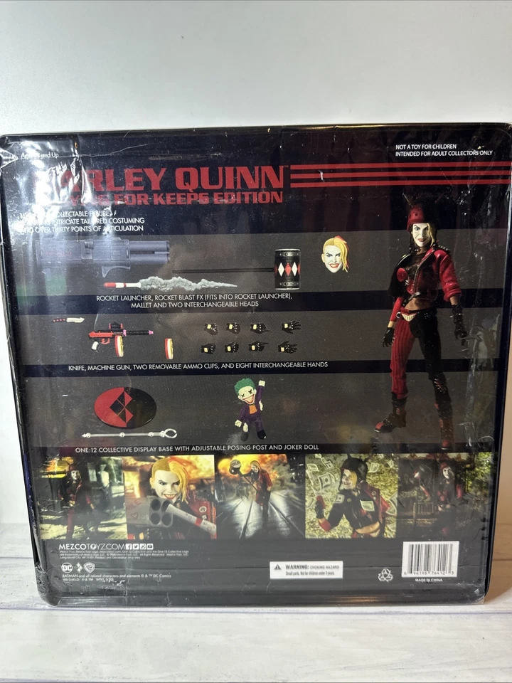 Figura de acción clásica exclusiva de Harley Quinn PX Mezco One:12 Collective DC Foto 2 de 2