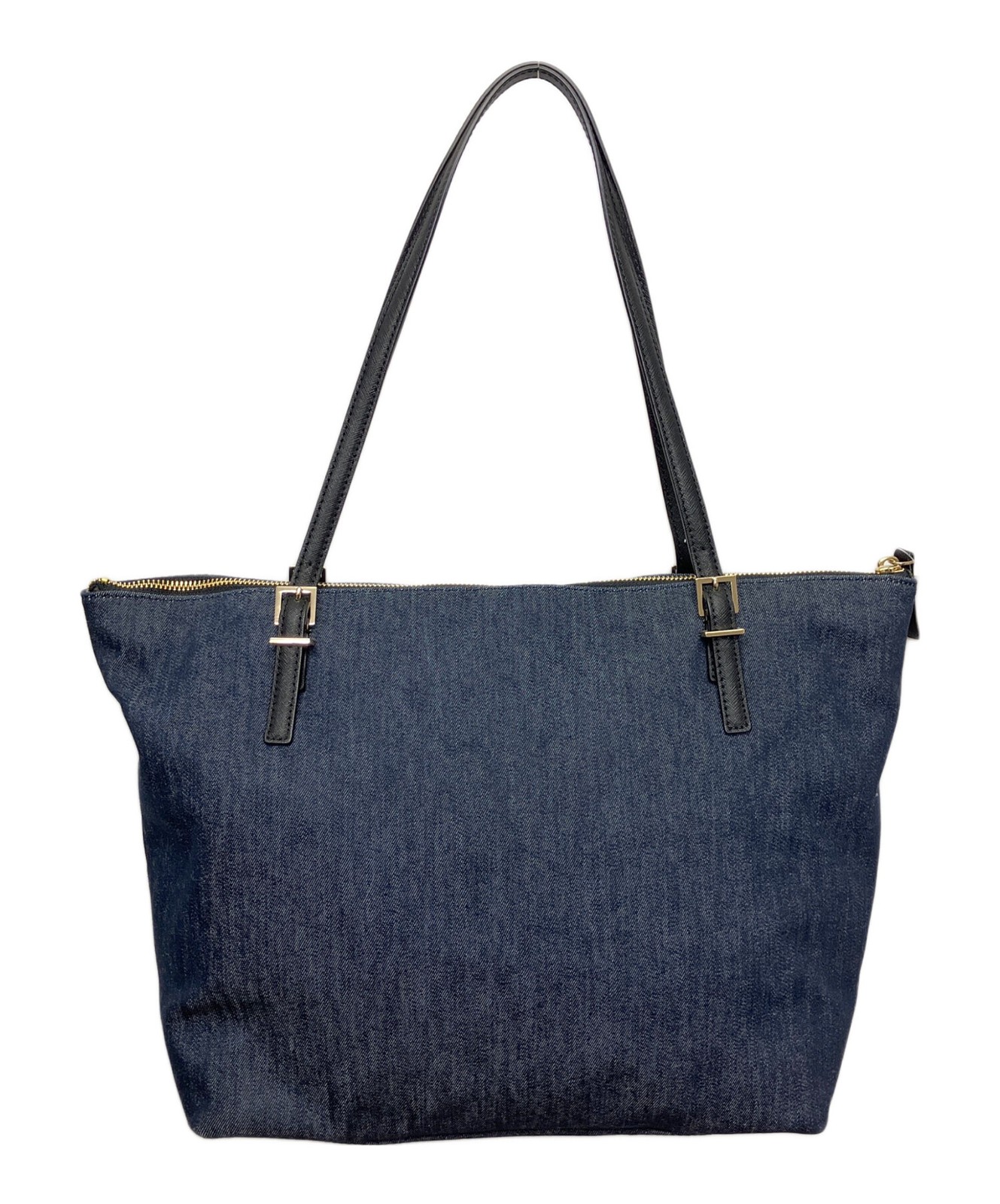 Kate Spade Navy Leather Tote Bag Women Used Authentic thumbnail 2