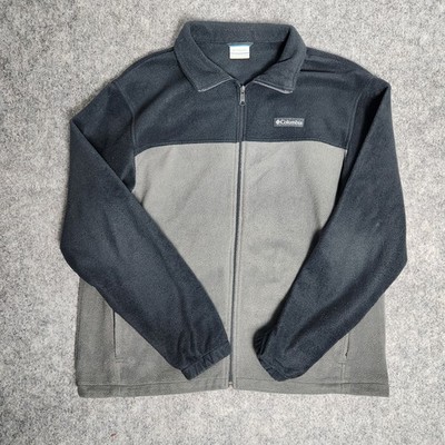 Columbia Steens Mountain 2.0 Full Zip Fleece Jacket Men XL Black Gray Gorpcore