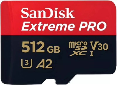 New SanDisk Extreme PRO 512GB Micro SDXC Memory Card V30 A2 U3 UHS-I