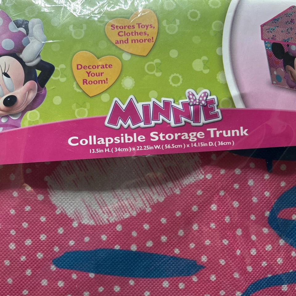 Baúl de almacenamiento plegable Minnie Mouse ~ ¡NUEVO! Foto 3 de 4
