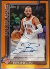 Jalen Brunson Orange Colormatch Auto /25 Flagship🔥