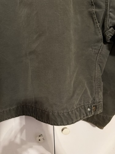VTG Carhartt JB1266 Blanket-Lined Washed Duck Detroit Jacket, Dark Olive 1995 XL - Picture 18 of 24