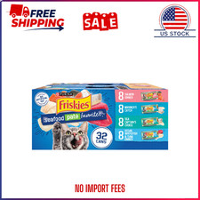 Purina Friskies Pate Seafood Favorites Variety Pack, Wet Cat Food, 5.5 oz Cans