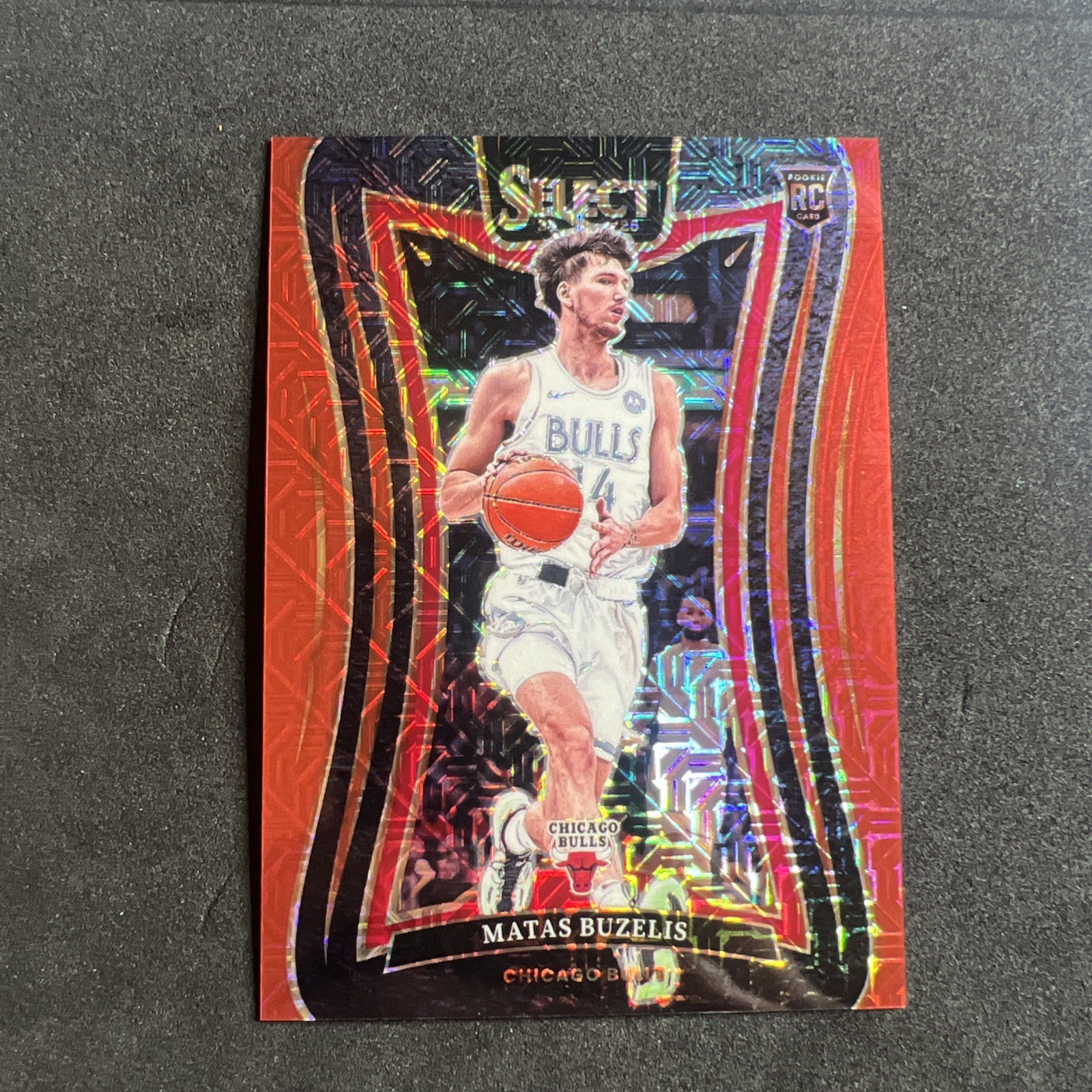 2024-25 Panini Select Matas Buzelis RC # 384 Mezzanine Red Mojo prizm  /20