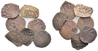 FITZ Islamic world Lot 7 coins Pul Golden Horde Anonymous µFIM50