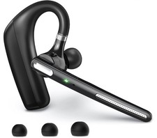 Trucker Wireless Headset Bluetooth 5.1 Earpiece Dual Mic Earbud Noise Cancelling