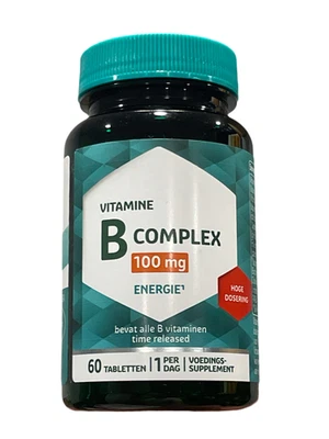 DIVITA Vitamin B-100 Komplex Tabletten - 60 Tabletten - hochdosiert - Time released