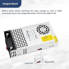 AC to DC Converter 12V DC Power Supply 600W Max 50A SMPS 110V to 12V Converter
