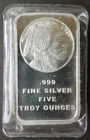 5oz Silver Buffalo Bar in Plastic