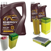 Mann Inspektionspaket Filterset 7L Mannol Energy 5W-30 FüR BMW E61 520D E60