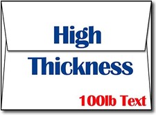 100 PCS Ultra Thick White A7 Envelopes Heavyweight For 5x7 Invitations