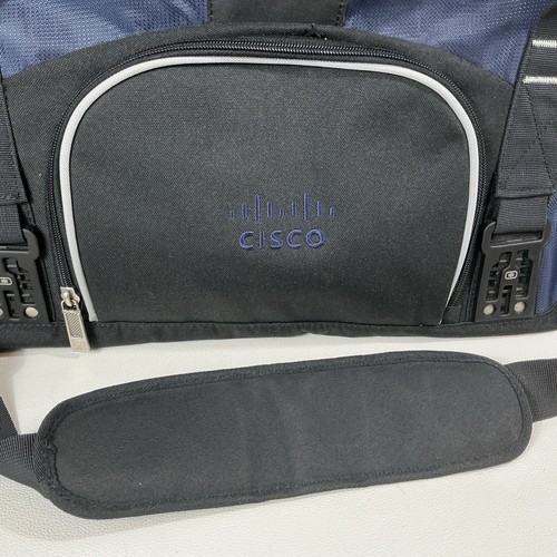 Ogio Cisco System Logo Big Dome Duffle Bag Blue Black Gym Travel Shoulder Carry - Picture 3 of 13